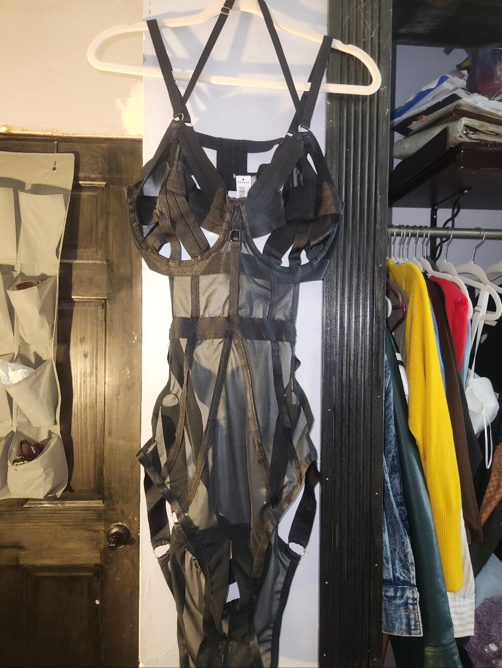 Torrid Black Strappy Sheer Bodysuit - Picture 4 of 5